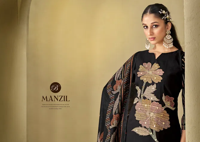 Manzil By Belliza Viscose Rayon Digital Printed Dress Material Wholesale Shop In Surat